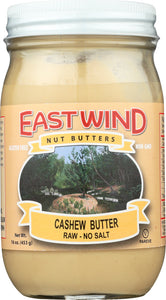 EAST WIND: Nut Butter Raw Cashew Butter, 16 Oz