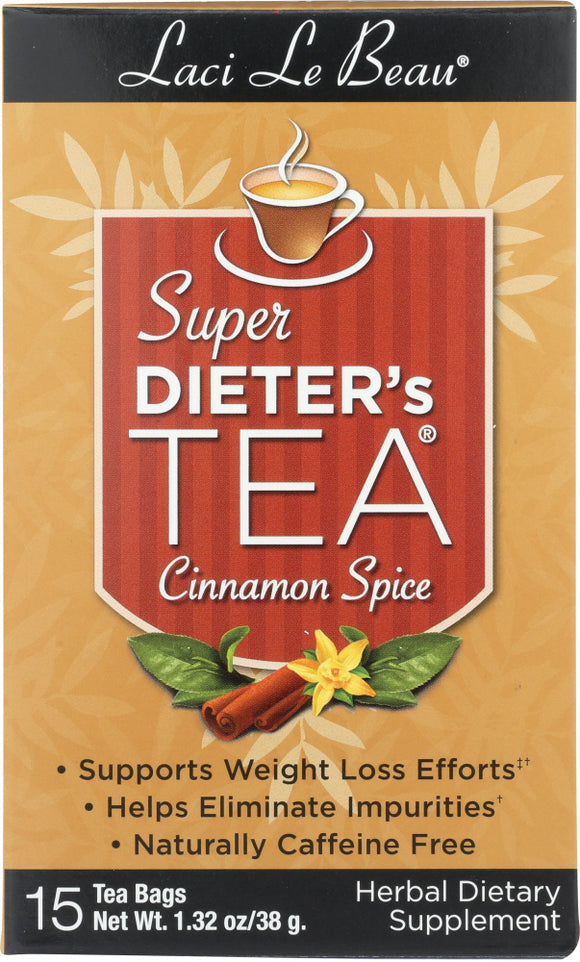 LACI LE BEAU: Super Dieter's Tea Cinnamon Spice 15 Tea Bags, 1.32 oz