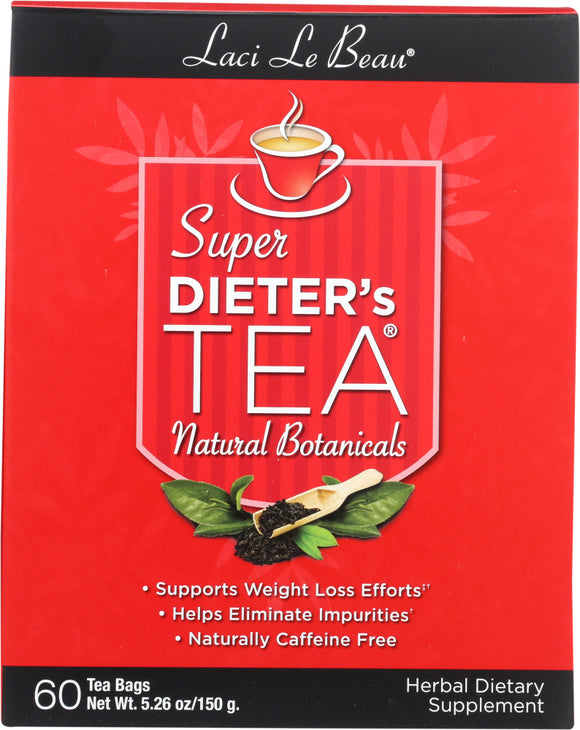 LACI LE BEAU: Super Dieter's Tea All Natural Botanicals, 60 Tea Bags