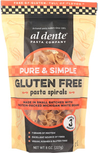 AL DENTE: Pasta Spiral Pure & Simple Gluten Free, 8 oz