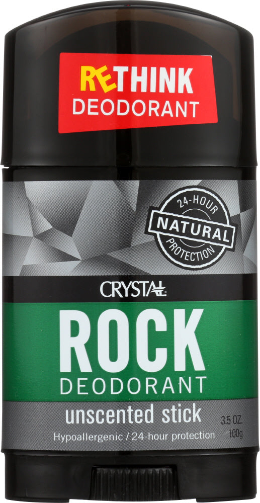 CRYSTAL BODY DEODORANT: Rock Deodorant Unscented Stick, 3.5 oz