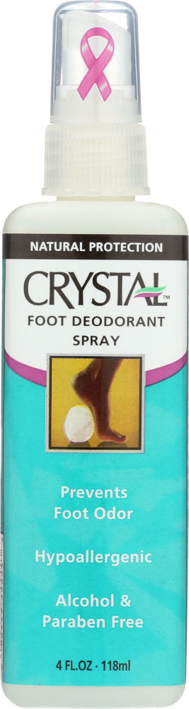 CRYSTAL BODY DEODORANT: Foot Deodorant Spray, 4 oz