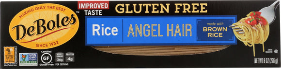 DEBOLES: Angel Hair Rice Pasta Gluten Free, 8 oz