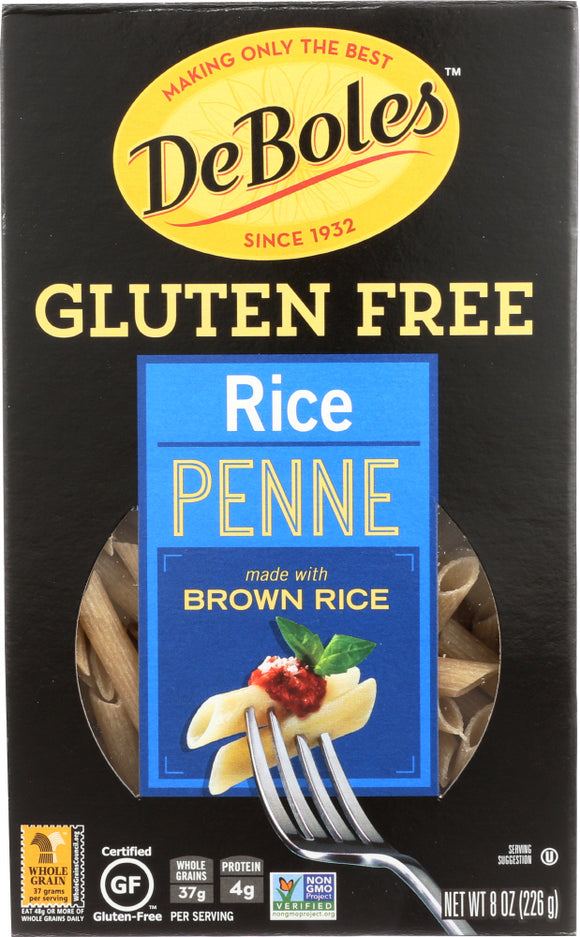 DEBOLES: Gluten Free Penne Rice Pasta, 8 oz