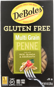 DEBOLES:  Multi Grain Penne Gluten Free Pasta, 8 oz