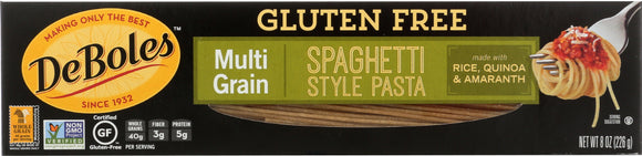 DEBOLES: Gluten Free Multigrain Spaghetti Pasta, 8oz