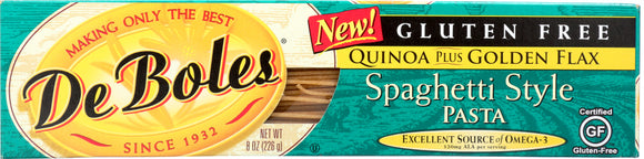 DEBOLES: Gluten-Free Quinoa Flax Spaghetti Pasta, 8oz