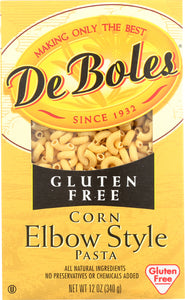 DEBOLES: Gluten Free Corn Elbow Style Pasta, 12 oz