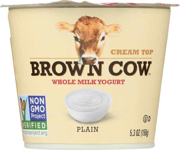 BROWN COW: Yogurt Plain Smooth and Creamy Cream Top, 6 oz