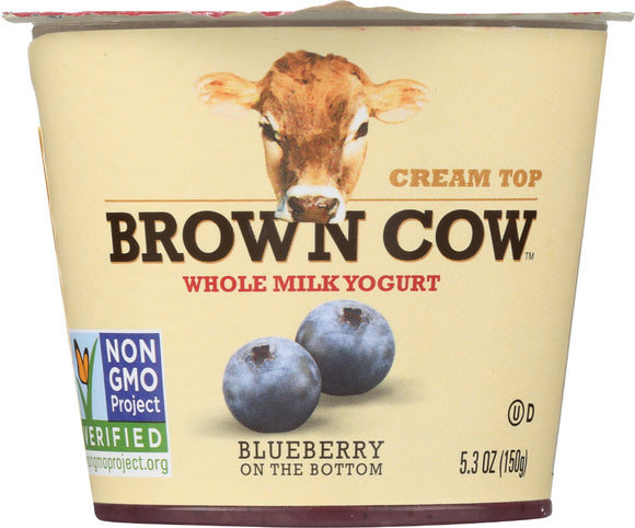 BROWN COW: Yogurt Blueberry On The Bottom Cream Top, 6 oz