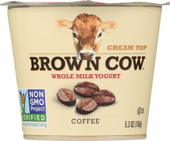 BROWN COW: Yogurt Coffee Smooth And Creamy Cream Top, 6 oz