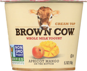 BROWN COW: Yogurt Apricot Mango On the Bottom Cream Top, 6 oz