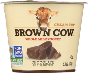 BROWN COW: Yogurt Chocolate On The Bottom Cream Top, 6 oz