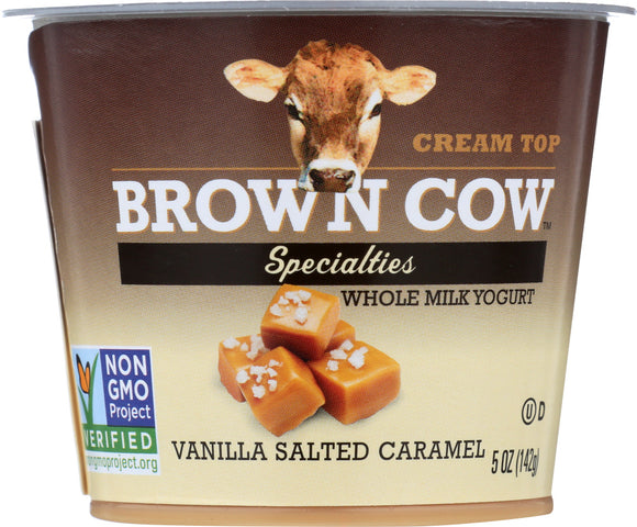 BROWN COW: Yogurt Vanilla Salted Caramel, 5 oz