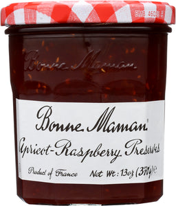 BONNE MAMAN: Apricot Raspberry Preserves, 13 oz