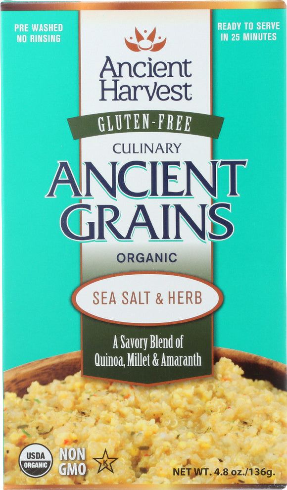 ANCIENT HARVEST: Sea Salt and Herb Savory Blend Quinoa, 4.8 oz