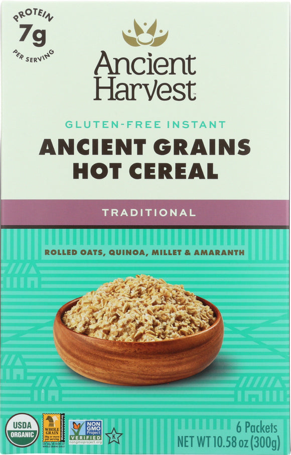 ANCIENT HARVEST: Organic Gluten Free Ancient Grain Hot Cereal Traditional, 10.58 oz