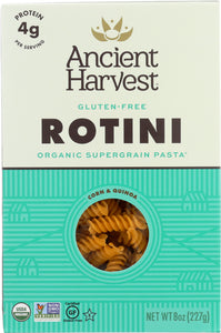 ANCIENT HARVEST: Organic Supergrain Pasta Rotini Gluten Free, 8 Oz