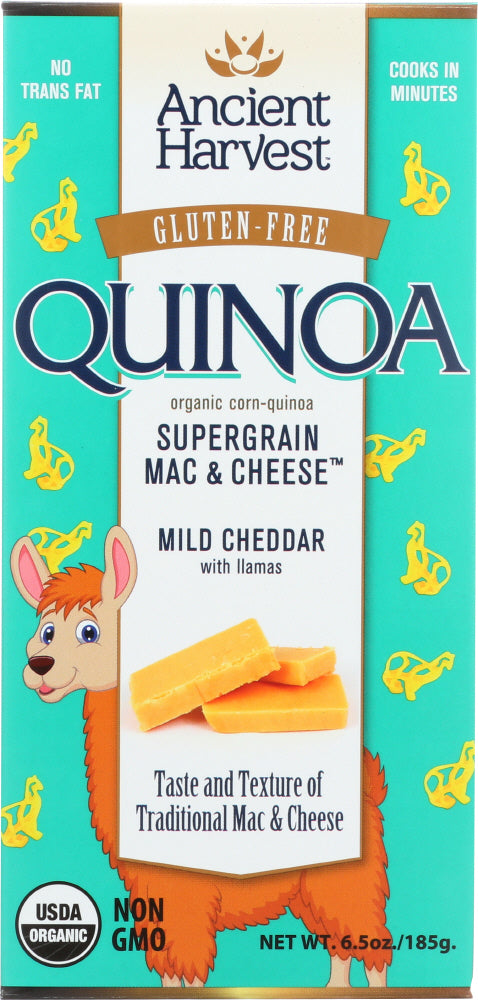 ANCIENT HARVEST: Gluten Free Quinoa Supergrain Mac and Cheese Mild Cheddar with Llamas, 6 oz