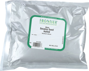 FRONTIER HERB: Whole Sesame Seed Hulled, 16 oz