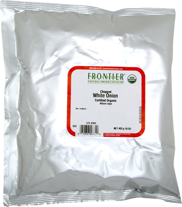FRONTIER HERB: Organic Chopped White Onion 16 Oz