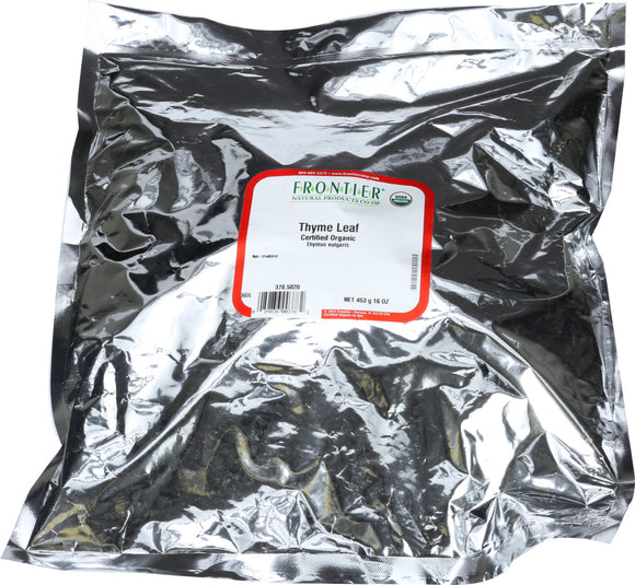 FRONTIER HERB: Whole Organic Thyme Leaf 16 Oz