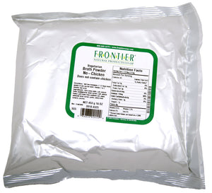 FRONTIER NATURAL PRODUCTS: Broth Powder Vegetarian No-Chicken, 16 oz