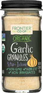 FRONTIER HERB: Organic Garlic Granules, 2.68 oz