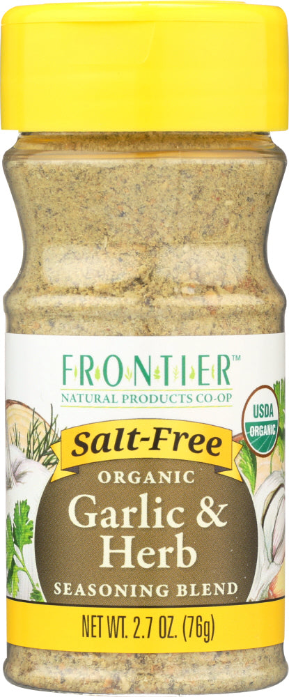 FRONTIER HERB: Salt Free Garlic And Herb Seasoning Blend 2.7 Oz