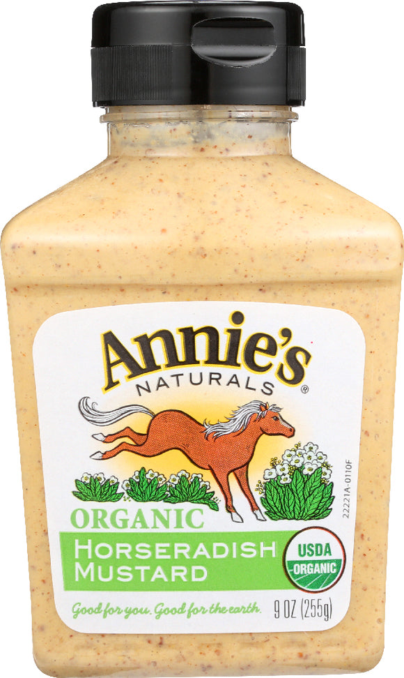 ANNIE'S NATURALS: Organic Horseradish Mustard, 9 oz