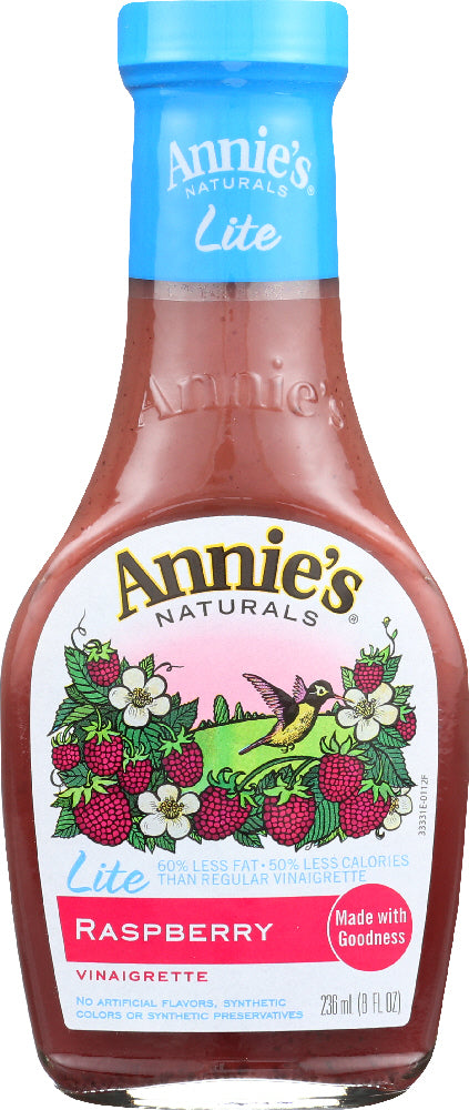 ANNIE'S NATURALS: Lite Dressing Rasberry Vinaigrette, 8 oz