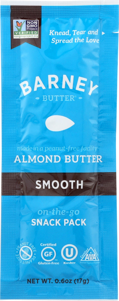 BARNEY BUTTER: All Natural Almond Butter Smooth, 0.6 oz