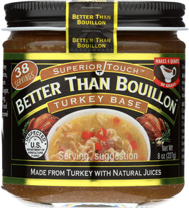 BETTER THAN BOUILLON: Superior Touch Turkey Base, 8 oz