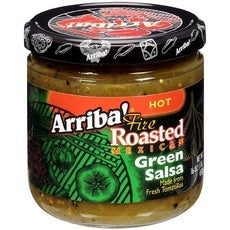 ARRIBA: Fire Roasted Mexican Green Salsa Medium, 16 Oz