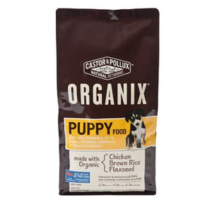 CASTOR & POLLUX: Organix Puppy Dry Dog Food Chicken Brown Rice Flaxseed, 5.25 lb