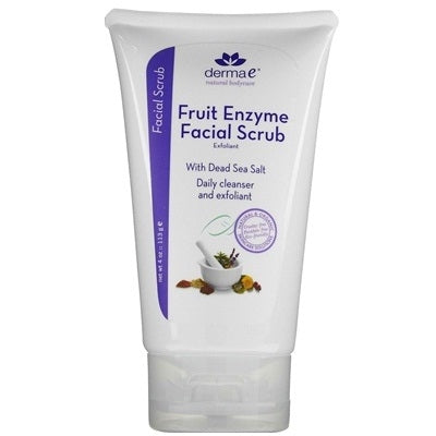 DERMA E: Exfoliating Scrub with Fruit Enzymes & Dead Sea Salt, 4 oz