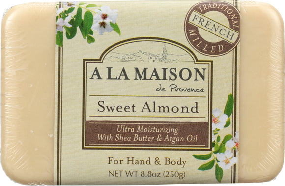 A LA MAISON: Sweet Almond Bar Soap, 8.8 oz