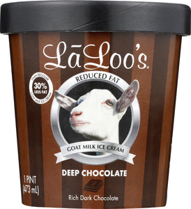 LALOO'S: Deep Chocolate Goat Milk Ice Cream, 16 oz