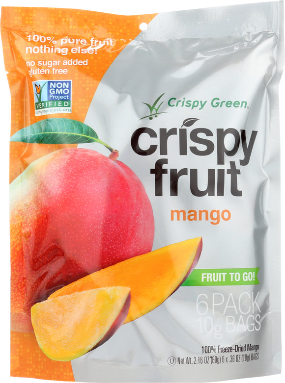 CRISPY GREEN: Crispy 6 Pack Mango, 2.16 oz