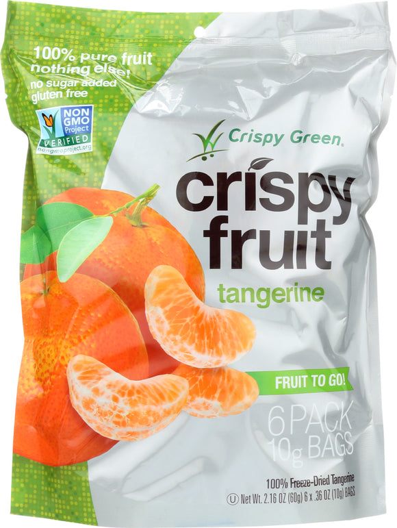 CRISPY GREEN: Crispy 6 Pack Tangerine, 2.16 oz