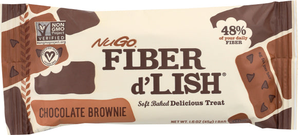 FIBER D'LISH: Chocolate Brownie Bar, 1.6 oz