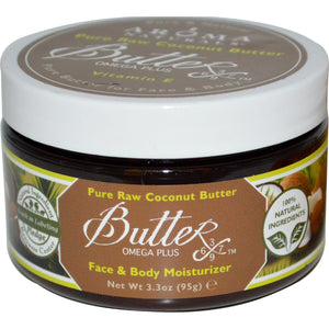 AROMA NATURALS: Pure Raw Coconut Body Butter, 3.3 oz