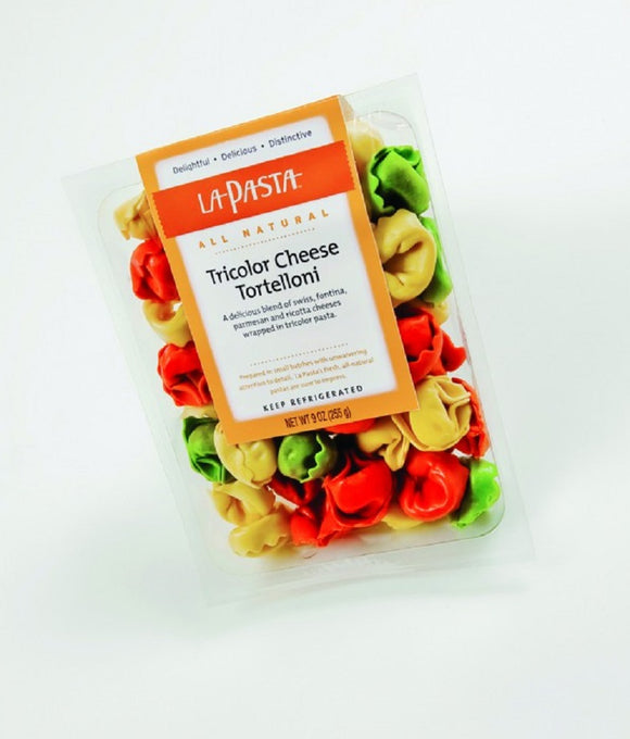 LA PASTA: Tricolor Cheese Tortelloni, 9 oz