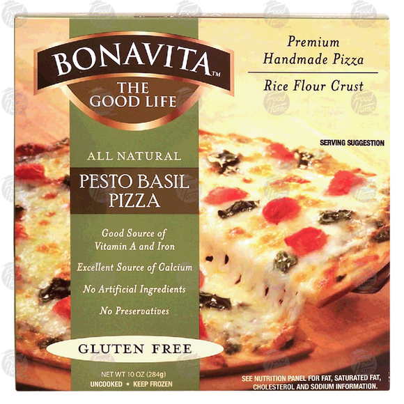 BONAVITA: Gluten Free Pesto Basil Pizza, 10 oz