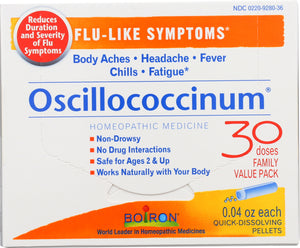 BOIRON: Oscillococcinum Flu-Like Symptoms 30 pellets, 0.04 oz each