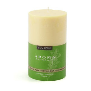 AROMA NATURALS: 5in Pillar Vegepure Color Relaxing Candle, 1 ea