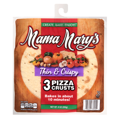 MAMA MARYS: Pizza Crust 7 Inches Thin and Crispy, 9 oz