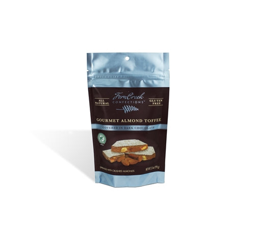 FERNCREEK: Gourmet Almond Toffee Bites Dark Chocolate, 3.5 oz