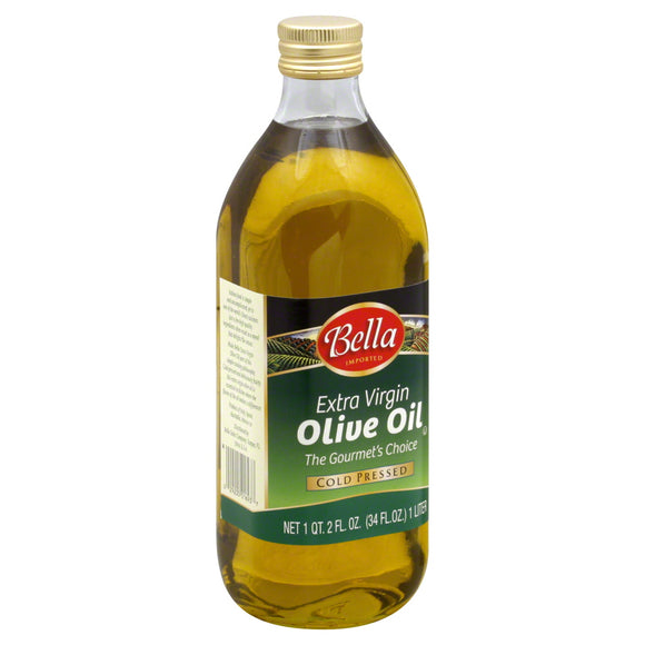 BELLA: Extra Virgin Olive Oil Cold Pressed, 34 Oz