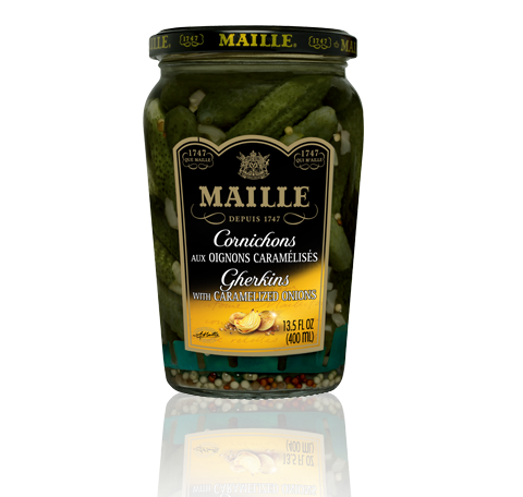 MAILLE: Cornichons with Caramelized Onions, 13.5 oz